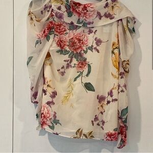 NWT Keepsake floral faux wrap top